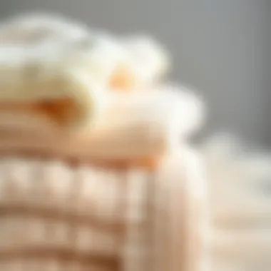 Close-up of natural fibers used in lightweight bath towels, highlighting their softness and absorbency.
