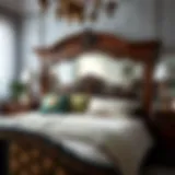 Elegant vintage bed showcasing intricate design