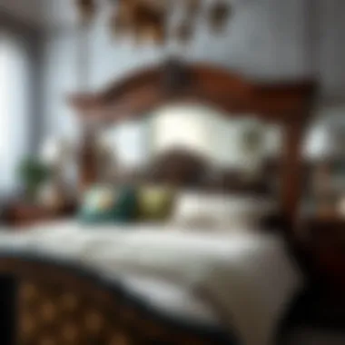 Elegant vintage bed showcasing intricate design