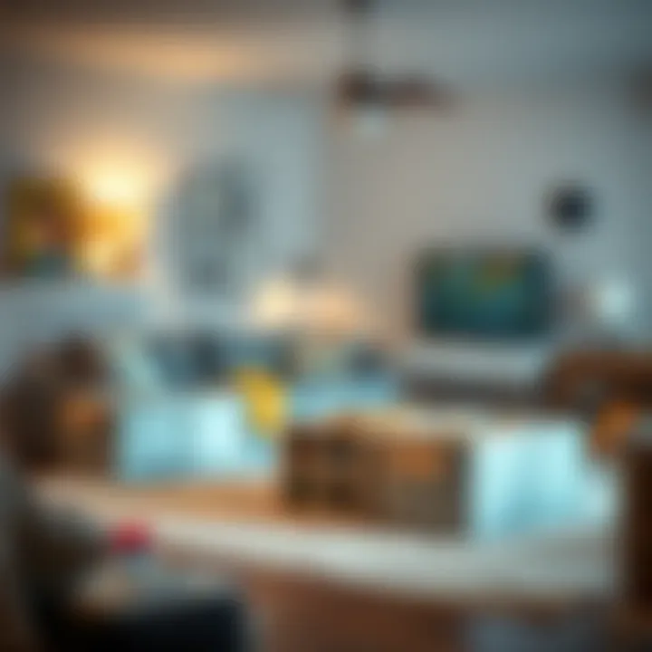 Creative Use of Packing Cubes in Child's Play Area A living room with packing cubes used for organizing children's toys