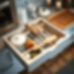 Elegant drawer organizer showcasing baking tools and utensils