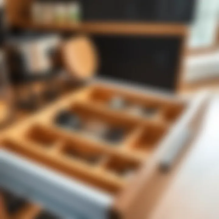 Functional drawer with dividers demonstrating efficient space usage