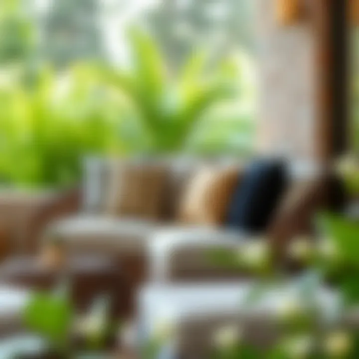 Comfortable love seat with cushions arranged for optimal coziness