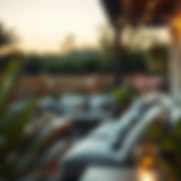 Outdoor living space showcasing well-chosen patio cushions