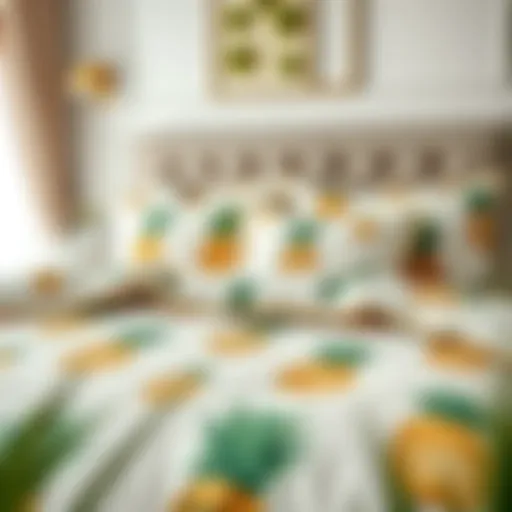 Stylish pineapple-themed bedding set
