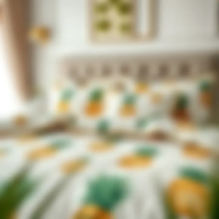Stylish pineapple-themed bedding set