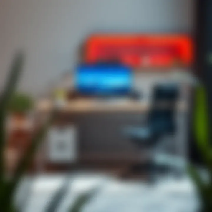 Modern portable work desk with sleek design