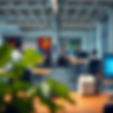 Diverse work environments showcasing Realspace desks in use