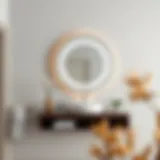 Elegant round medicine cabinet with integrated lighting