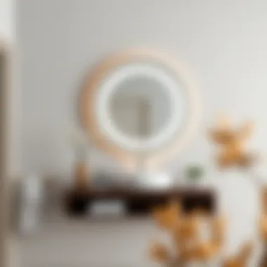 Elegant round medicine cabinet with integrated lighting