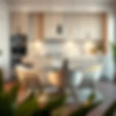 Contemporary Minimalist Kitchen Furniture Modern minimalist kitchen table setup with sleek chairs