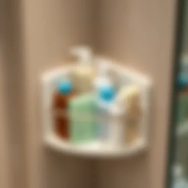 Functional shower corner caddy with multiple compartments