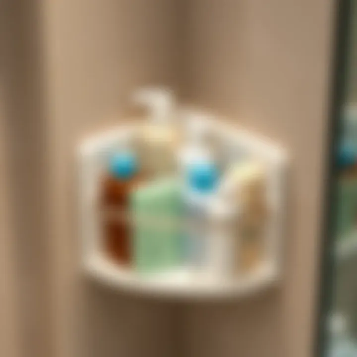 Functional shower corner caddy with multiple compartments