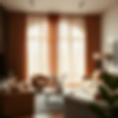 Elegant Sheer Curtains in a Contemporary Living Room Elegant sheer curtains in a modern living room setting