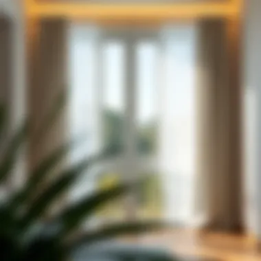 Sheer Curtains Framing a Window with Natural Light Sheer curtains elegantly framing a window with natural light