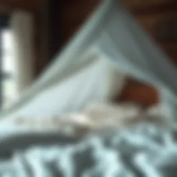 A cozy sleep tent draped over a bed