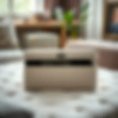 Stylish fabric-covered photo box with a contemporary design