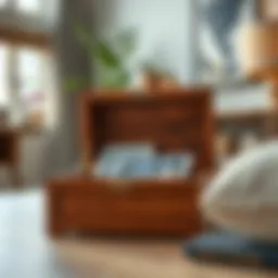 Elegant wooden photo storage box showcasing craftsmanship