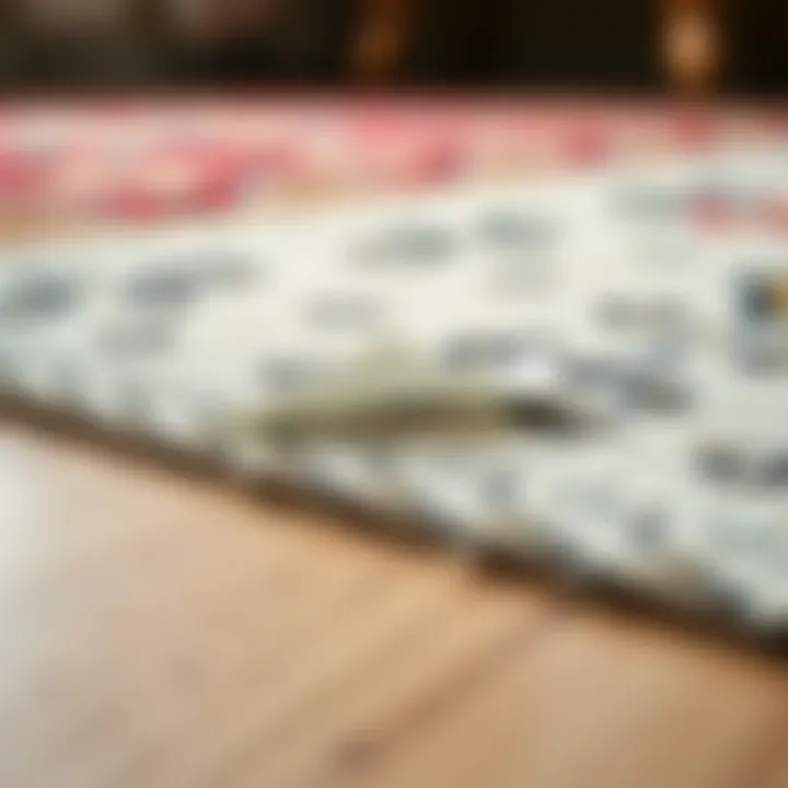 DIY Anti-Slip Solution for Small Rugs A close-up view of a DIY solution using double-sided tape under a small rug.