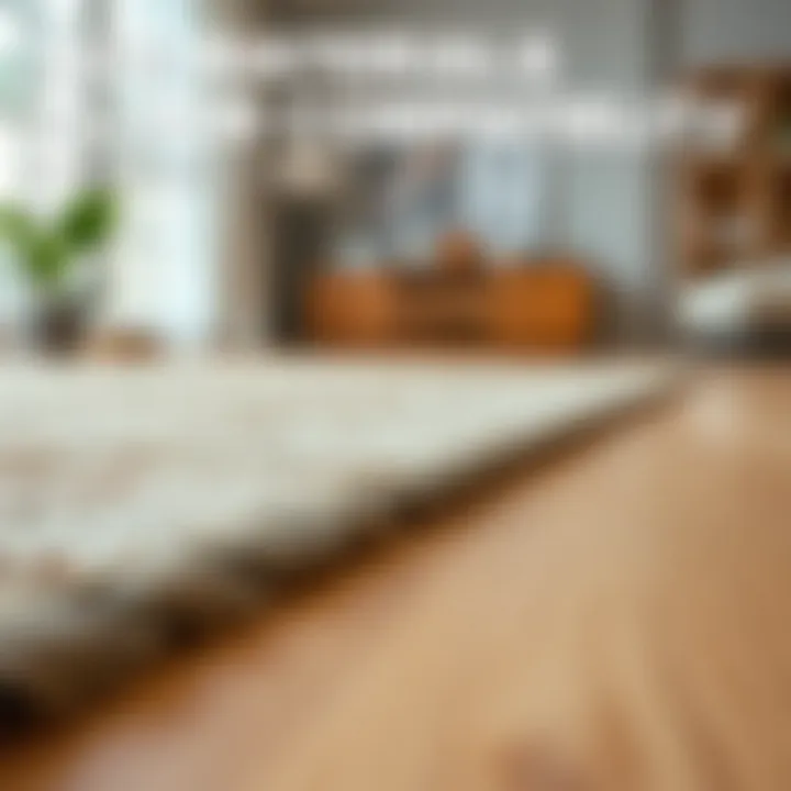 Rug Materials and Floor Compatibility A visual representation of different rug materials and their compatibility with floor types.