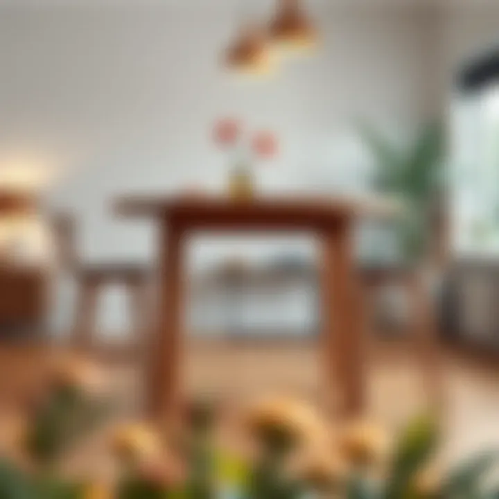 Stylish Wooden High Top Dining Table Stylish wooden high top dining table with four chairs