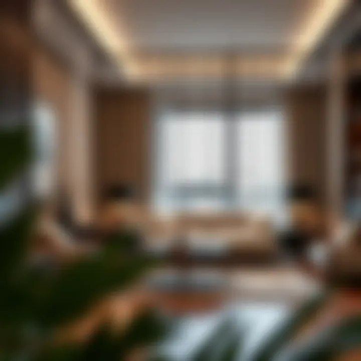 Elegant room divider creating a cozy space