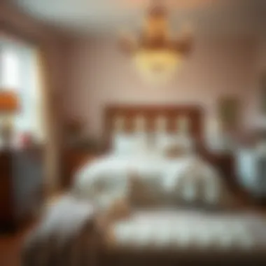 Elegant country bedroom featuring vintage accents