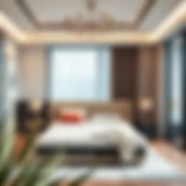 Elegant bedroom showcasing mattress and foundation design