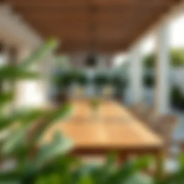 Variety of materials for outdoor tables