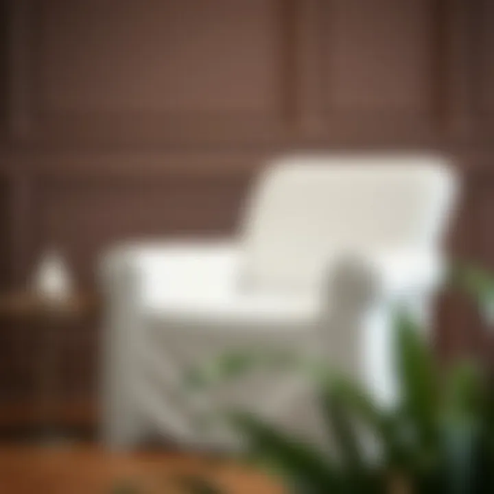 Durable elastic chair cover protecting furniture from wear and tear