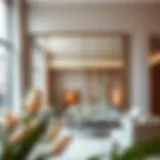 Oversized Floor Mirror in a Contemporary Setting A stunning oversized floor mirror reflecting a modern living room