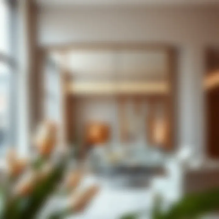 Oversized Floor Mirror in a Contemporary Setting A stunning oversized floor mirror reflecting a modern living room