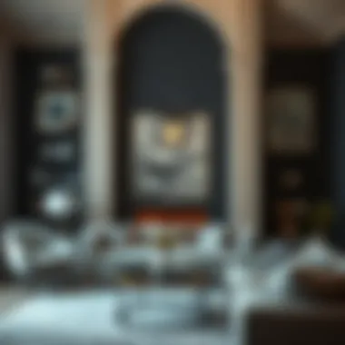 A beautifully installed spider lamp shade in a cozy living room setting