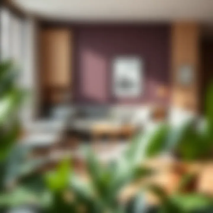 Space-saving loveseat arrangement in a modern living room