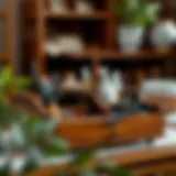 Elegant wooden cosmetic organizer showcasing intricate craftsmanship