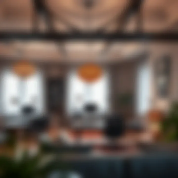 Diverse Desk Styles in Contemporary Living Spaces A variety of desk styles displayed in a contemporary living environment, emphasizing diversity