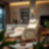 Elegantly designed lady recliner set in a modern living room