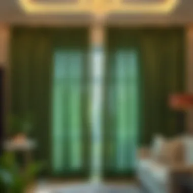 Illustration of energy efficiency benefits offered by blackout curtains