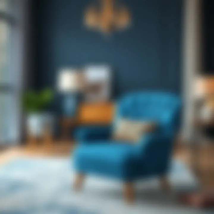 Customized Blue Fabric Chair Design Options A customized blue fabric chair showcasing unique design options.