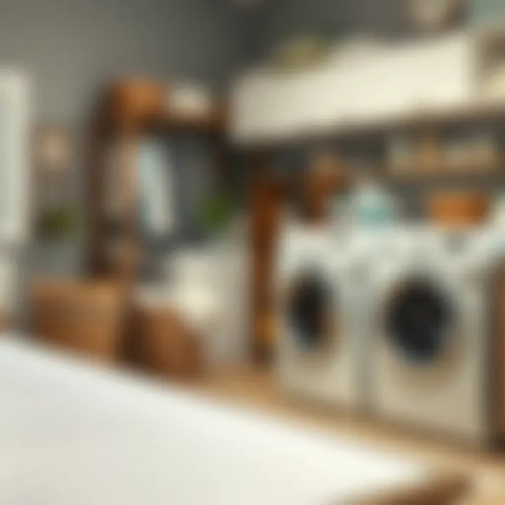 Sustainable Laundry Solutions A visual representation of sustainable laundry practices, including eco-friendly detergents.