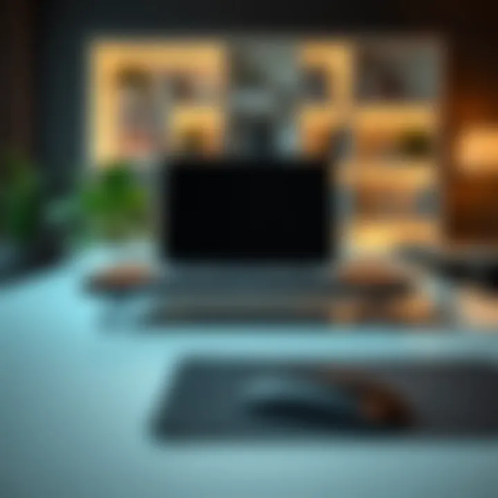 A stylish laptop lap tray on a modern desk