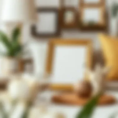 5x7 gold frame paired with complementary decor