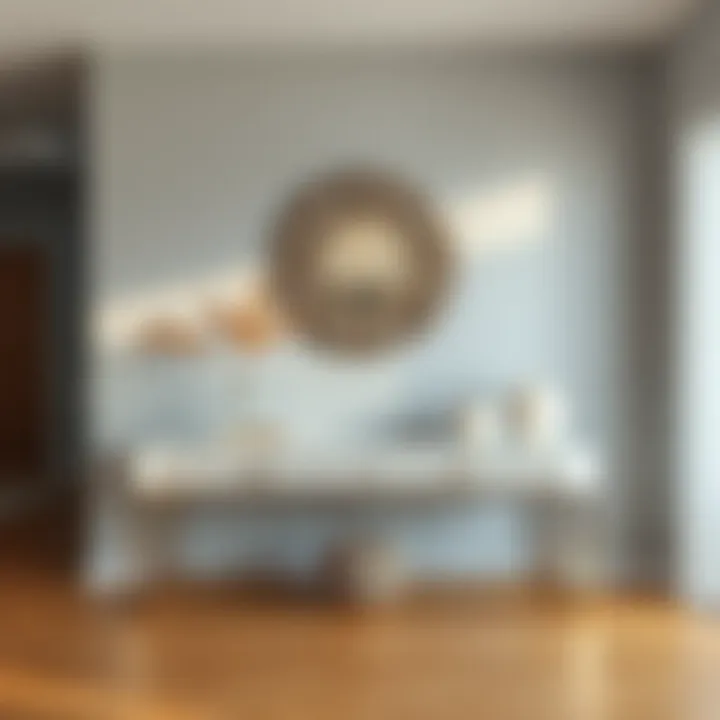 Elegant long entryway table adorned with stylish decor