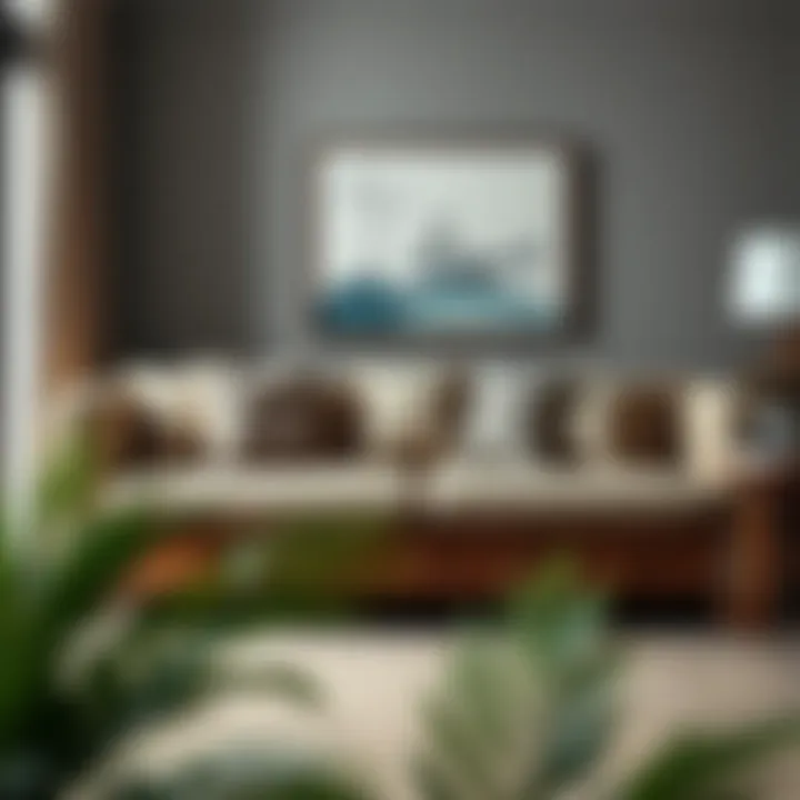 Stylish Storage Bench Behind a Sofa Stylish storage bench enhancing decor behind a sofa