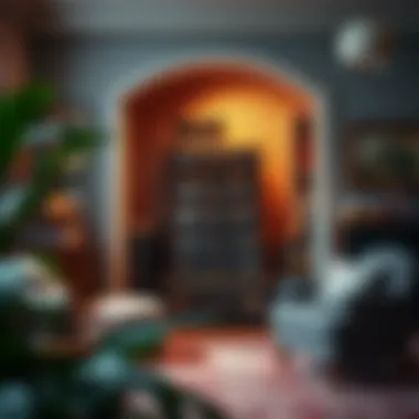 An artistic display of stacked suitcases enhancing a cozy reading nook.