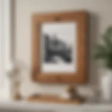 Chic Wooden Picture Holder for Home Styling Stylish wooden picture holder surrounded by decorative elements