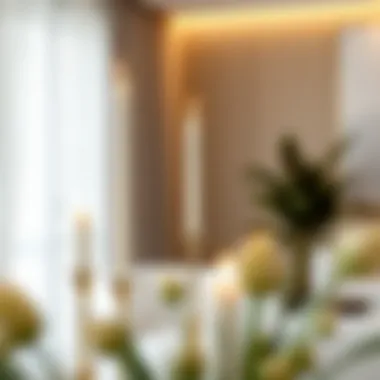 White tall candle holders enhancing a minimalist decor theme