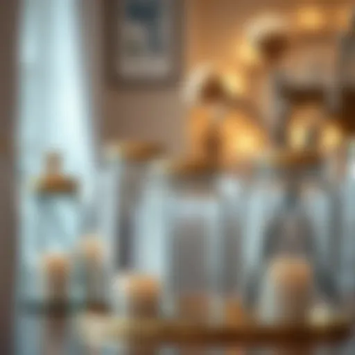 Elegant Glass Jar Decor Stylish home decor arrangement with glass jars