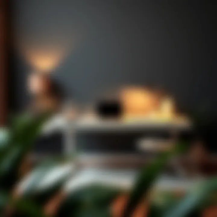 Sophisticated Minimalist Desk Arrangement Minimalist desk design with decorative elements