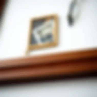 Close-up of a well-maintained brown photo frame showcasing its texture